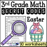 Easter Secret Code Math Worksheets 3rd Grade Common Core