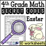 Easter Secret Code Math Worksheets 4th Grade Common Core