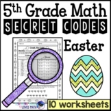 Easter Secret Code Math Worksheets 5th Grade Common Core