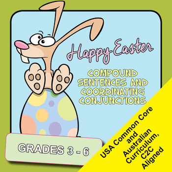Preview of Easter Sentences Fun. Compound Sentences and Coordinating Conjunctions.