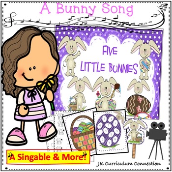 Preview of Easter Shared Reading Singable - Five Little Bunnies