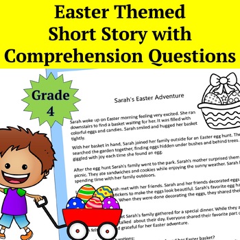 Preview of Easter Story | Reading Comprehension Questions | Writing Prompt | Grade 4