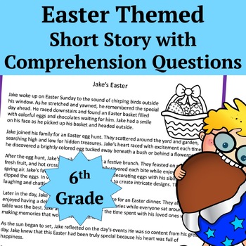 Preview of Easter Story | Reading Comprehension Questions | Writing Prompt | Grade 6