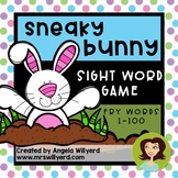 Easter Sight Word Game using Fry Words 1-100: Sneaky Bunny