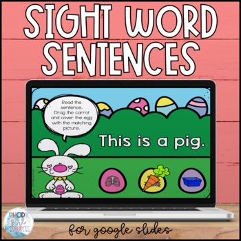 Preview of Easter Sight Word Sentences for Google Slides™