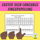 Easter Vocabulary -- Sign Language ASL Finger Spelling Wor