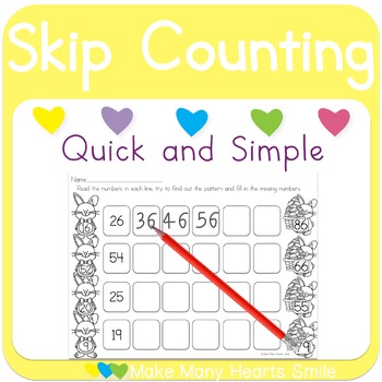 Skip Counting-Easter MMHS2 by Make Many Hearts Smile | TpT