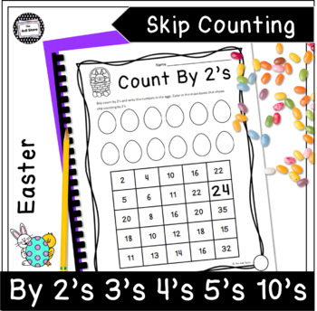 Preview of Easter Skip Counting Mazes by 2, 3, 4, 5, and 10 - Enrichment Packet
