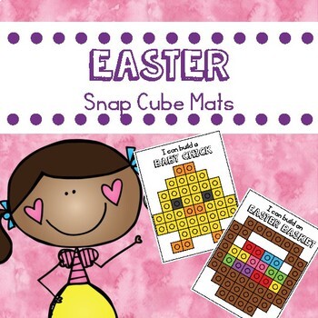 Preview of Easter Snap Cube Mats and Task Cards