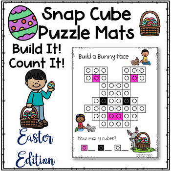 Preview of Easter Snap Cubes Puzzles Holiday Work Mats