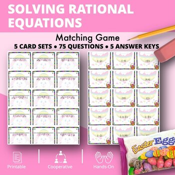 Preview of Easter: Solving Rational Equations Matching Games