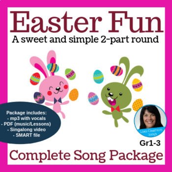 Preview of Easter Song & Activity | Unison Song or 2-Part Round | mp3s, PDF, SMART, video