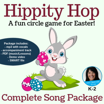 Preview of Easter Song, Game & Activity | Circle Game | mp3s, PDF, SMART, video