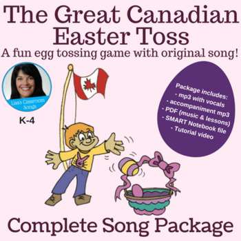 Preview of Easter Song, Game & Activity | Egg Toss Game | mp3s, PDF, SMART, video