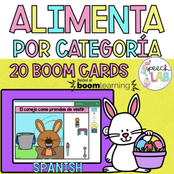 Preview of Easter Spanish BOOM Cards / Alimenta por Categoría / Feed by Category