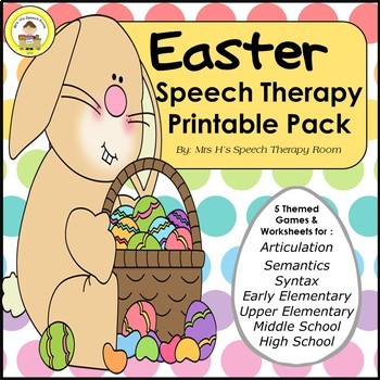 Preview of Easter Speech Therapy Printable Pack