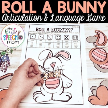 Preview of Speech Therapy Easter Activities: Articulation and Language Game: Roll a Bunny