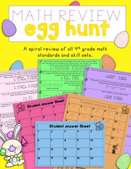 Preview of Easter Spiral Review: Full Year of Math Standards!