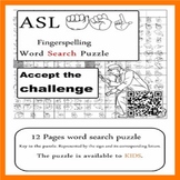 word find - ASL Fingerspelling Word Search Puzzles -  for kids