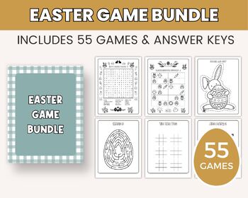 Preview of Easter / Spring Activities Bundle! Coloring Pages, Word Search & More! Grade 1-5