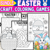 Easter Spring Activities Bundle: coloring pages, basket cr