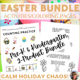 Easter Spring Activities/Coloring Pages Bundle Pre-K & Kin