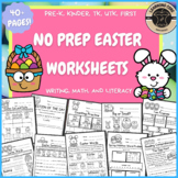 Easter Activities Math Literacy Worksheets PreK Kindergart