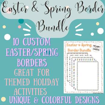 Preview of Easter & Spring Border Bundle: Task Card Designs, Posters, & Seasonal Décor