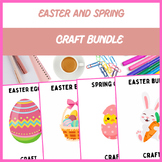 Easter Spring Craft Bundle - Color, Cut, Paste, Activities