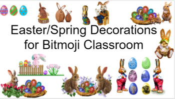 Preview of Easter/Spring Decorations for Bitmoji Classroom