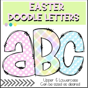 Preview of Spring * Easter  Doodle Letters - Bulletin Board Alphabet & Number Decor Set