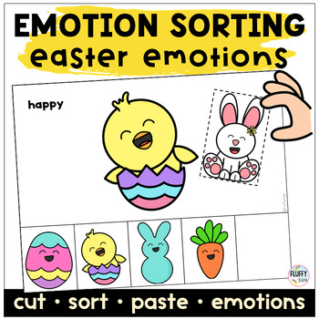 Preview of Easter Spring Emotions Sorting Identifying Feelings Worksheet Activities