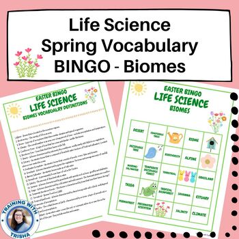 Preview of Easter/Spring - Life Science Biomes Vocabulary BINGO