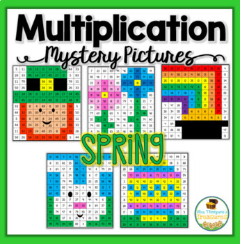 Preview of Easter Spring Multiplication Mystery Pictures