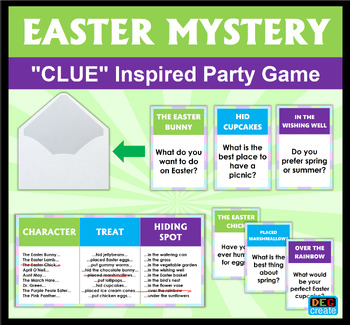 Preview of Easter & Spring Mystery Party Game for Whole Class: Ages 12+ | For 3-33 Players