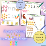 Easter/Spring Number Activities: Cut 'n Paste, Tracing, & 