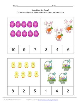 Easter Spring Math & Literacy Activities- NO PREP {Color & BW set included}