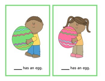 Easter Spring Pronoun Cards by High Five Speech Therapy | TPT