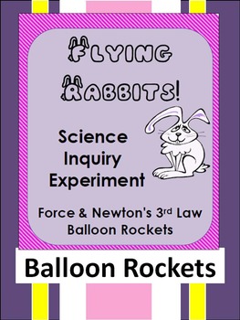 Preview of Easter/ Spring Science STEM Inquiry experiment-Newton's 3rd law- balloon rockets
