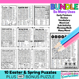 Easter & Spring Word Search Puzzles w/ Coloring Bundle : A
