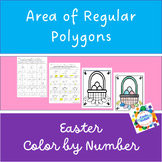 Easter/Spring themed Area of Regular Polygons color by number