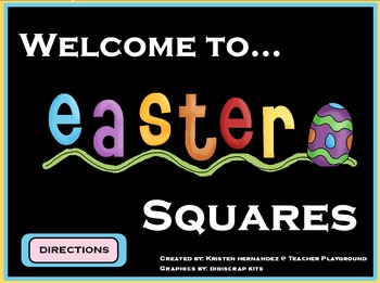 Preview of Easter Squares ActivInspire Game Template (Hollywood Squares)