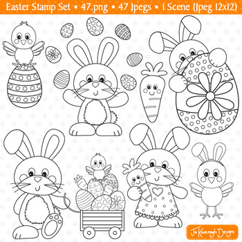 Preview of Easter Stamps, Easter Clip Art (S9)