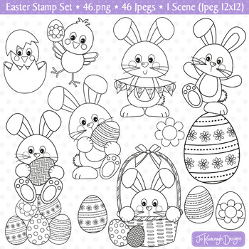 Preview of Easter Stamps, Easter Clip Art (S10)
