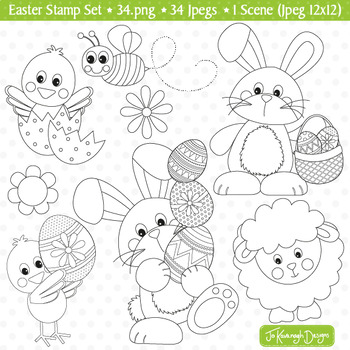 Preview of Easter Stamps, Easter Clip Art (S8)
