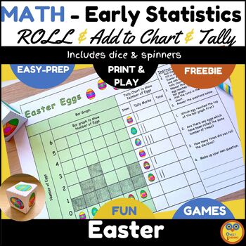 Preview of Easter Statistics Math - Bar Chart, Tally & Picture Graph - K to Grade 2 Games