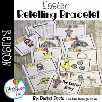 Preview of Easter Story Bracelet Retelling Activity | Religious
