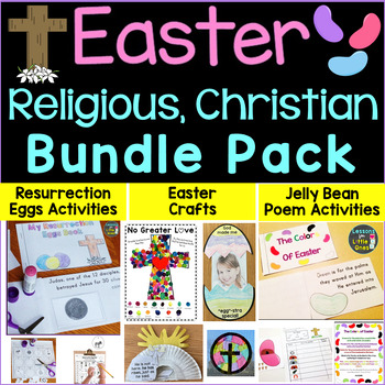 Preview of Easter Story Resurrection Eggs Activities Jelly Bean Poem Christian Crafts & Art