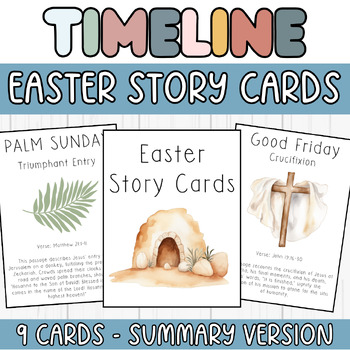 Preview of Easter Story Cards: Bible Verses for Holy Week - Christian Teaching Resource