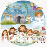 Easter Story Clipart, PNG files Instant Download